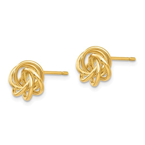 14k Polished Knot Post Earrings