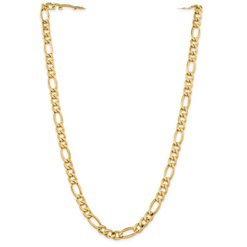 10K 8.5mm Semi-Solid Figaro Chain