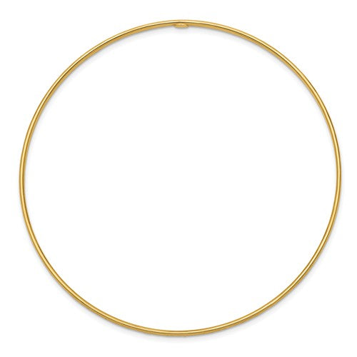 10k 1.5mm Diamond-Cut Slip-on Bangle Bracelet