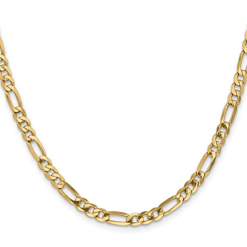 10K 4.75mm Flat Figaro Chain