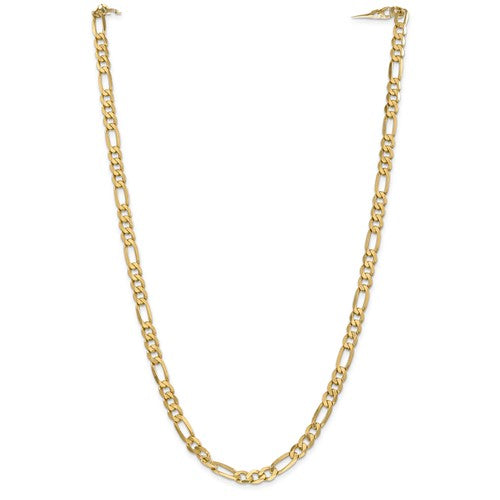 10K 6.25mm Flat Figaro Chain
