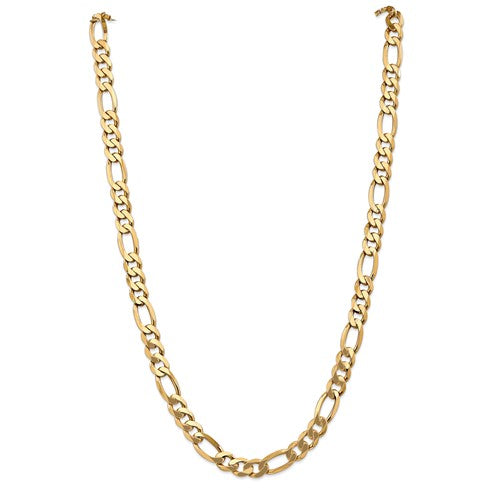 10K 8.75mm Flat Figaro Chain