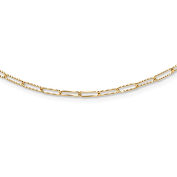 Leslie's 10K Polished Fancy Link Necklace