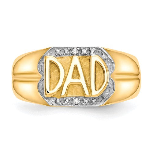 10k Men's Diamond DAD Ring