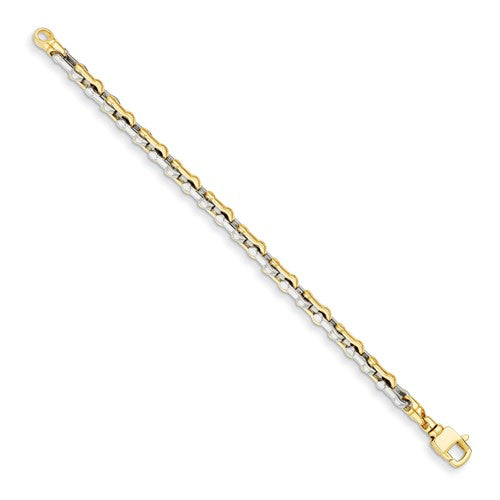 Herco 14K Two-Tone Gold Horseshoe Flex Links 7.2mm