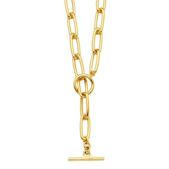 Herco 14K Gold Oval Links With Toggle