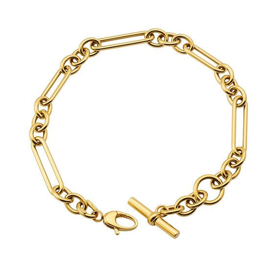 Herco 14K Gold Mixed Links with T-Bar