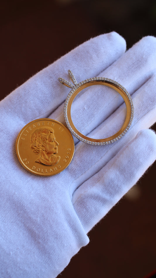 GOLD COIN AND 14k FRAME