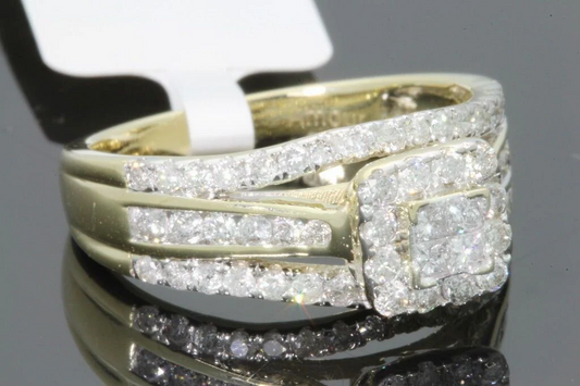 10K YELLOW GOLD 1.10 CARAT WOMEN PRINCESS DIAMOND ENGAGEMENT RING WEDDING BRIDAL / SKU RG26340-YG
