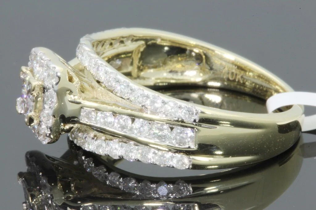 10K YELLOW GOLD 1.10 CARAT WOMEN PRINCESS DIAMOND ENGAGEMENT RING WEDDING BRIDAL / SKU RG26340-YG