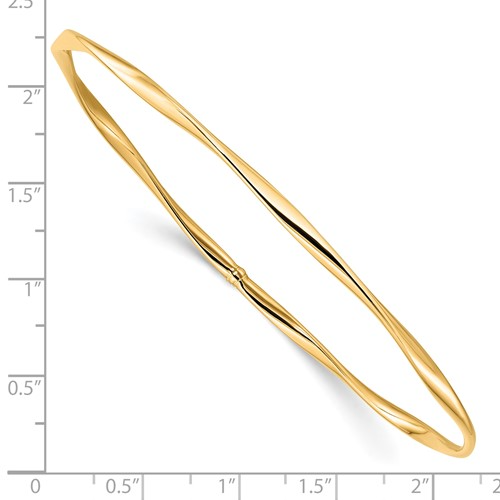LESLIE'S 10K YELLOW GOLD SLIP-ON BANGLE