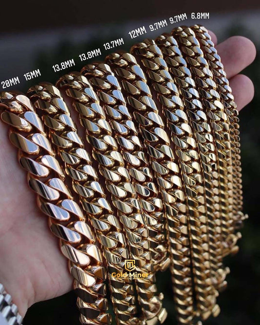 CUBAN LINK BRACELETS 14K 19mm TO 21mm