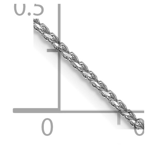 LESLIE'S D/C OPEN FRANCO CHAIN 14K WHITE GOLD 1mm