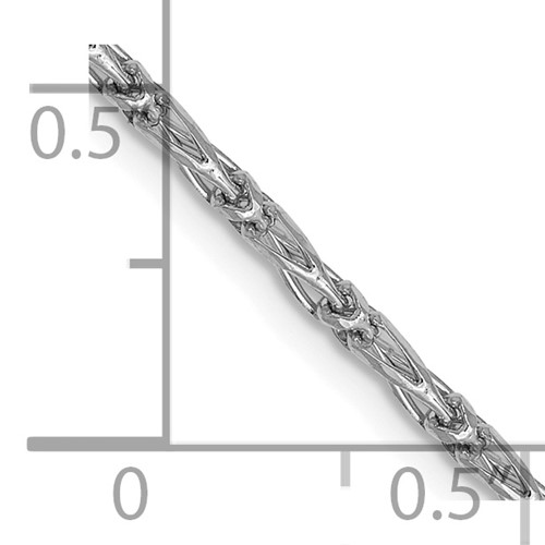 LESLIE'S 14K WHITE GOLD 1.6MM D/C LONG LINK FRANCO CHAIN 24 in