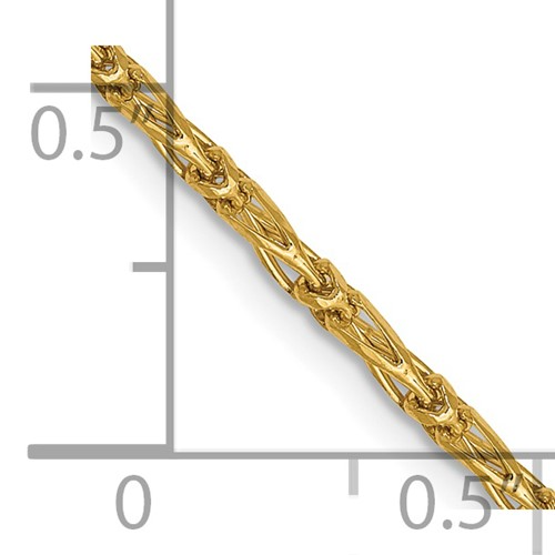 LESLIE'S 14K YELLOW GOLD 1.6MM D/C LONG LINK FRANCO CHAIN 18 in