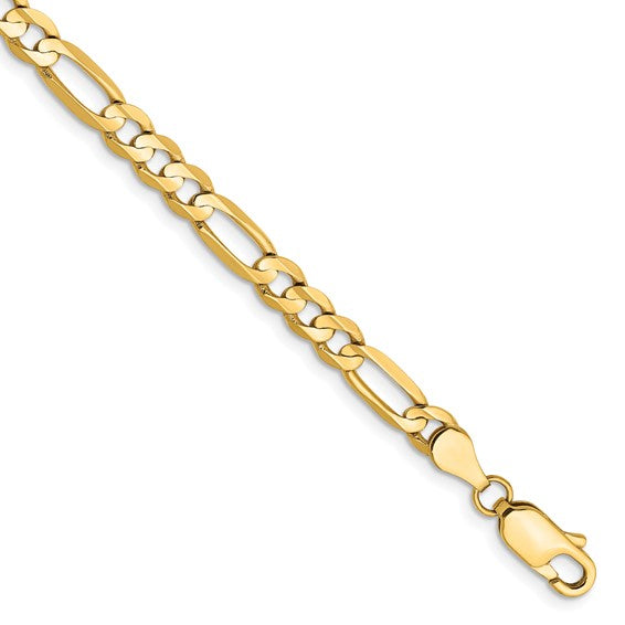 Leslie's 14k 4.5mm Concave Open Figaro Chain