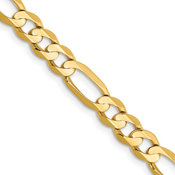 Leslie's 14k 5.5mm Concave Open Figaro Chain
