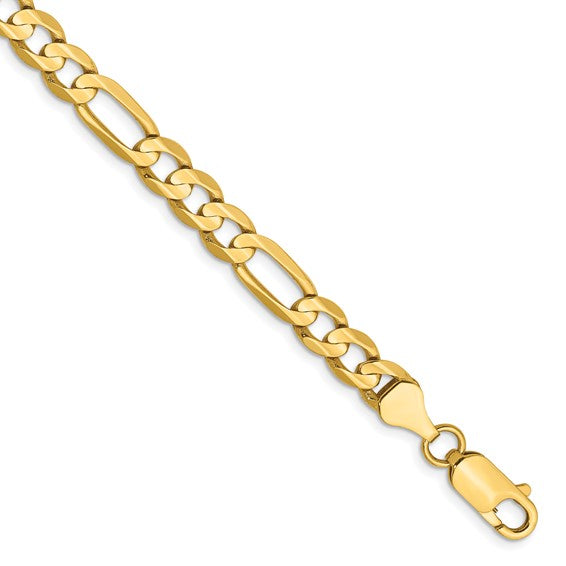 Leslie's 14k 6mm Concave Open Figaro Chain