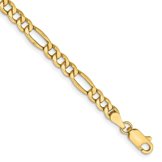 Leslie's 14k 4.2mm Semi-Solid Figaro Chain