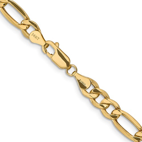 Leslie's 14k 6.25mm Semi-Solid Figaro Chain