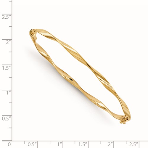 LESLIE'S POLISHED TWISTED HINGED BANGLE 14K / SKU BW8
