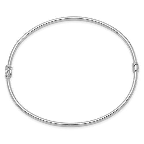 14k White Gold Hinged Bangle Bracelet