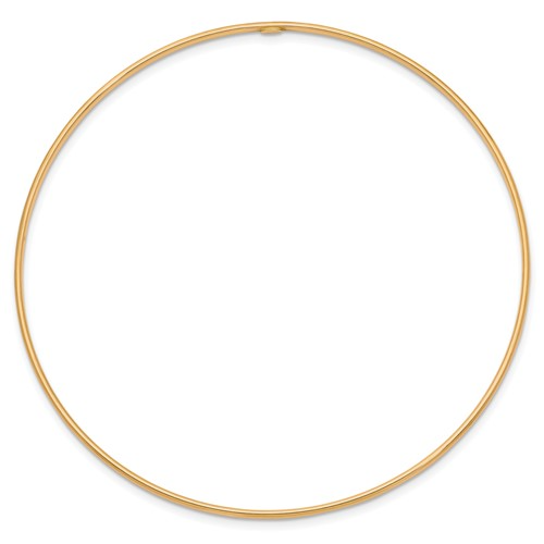 POLISHED SLIP-ON BANGLE BRACELET 14k 1.5mm / SKU DB538