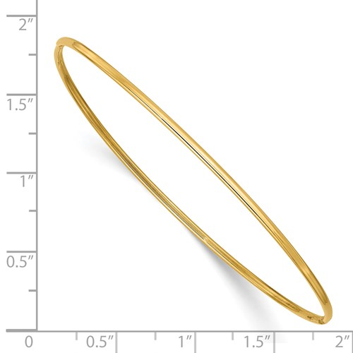 POLISHED SLIP-ON BANGLE BRACELET 14k 1.5mm / SKU DB538