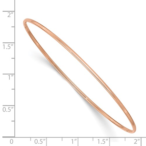ROSE GOLD POLISHED SLIP-ON BANGLE 14k 1.5mm / SKU DB539