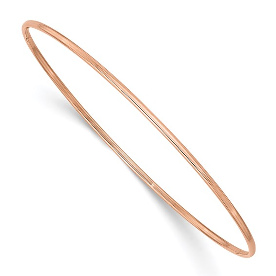 ROSE GOLD POLISHED SLIP-ON BANGLE 14k 1.5mm / SKU DB539