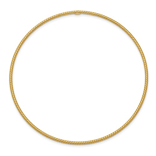 TEXTURED SLIP-ON BANGLE BRACELET 14k 1.5mm / SKU DB541