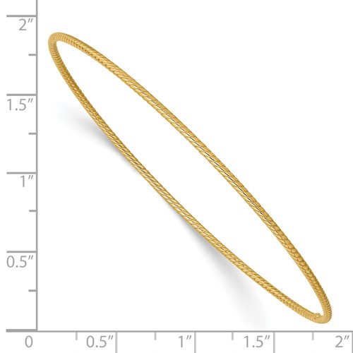 TEXTURED SLIP-ON BANGLE BRACELET 14k 1.5mm / SKU DB541