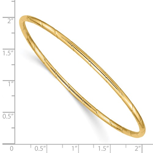 GROOVED SLIP-ON BANGLE 14k 2.5mm / SKU DB571