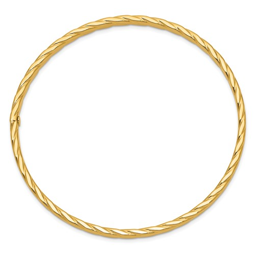 TEXTURED TWIST SLIP-ON BANGLE 14K 4mm / SKU DB651
