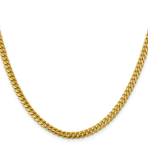 14K Solid Miami Cuban Link with Lobster Clasp Necklaces