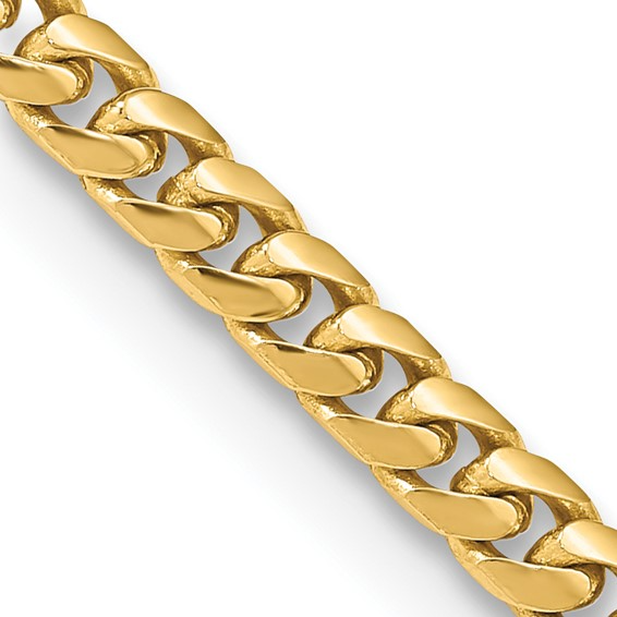 14K Solid Miami Cuban Link with Lobster Clasp Necklaces
