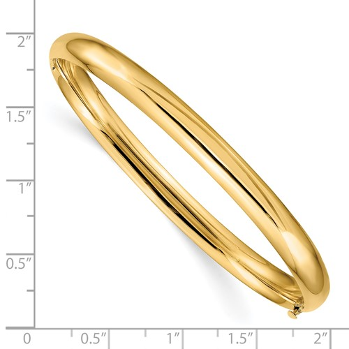 HIGH POLISHED HIINGED BANGLE 14k 4/16 / SKU HP4/16