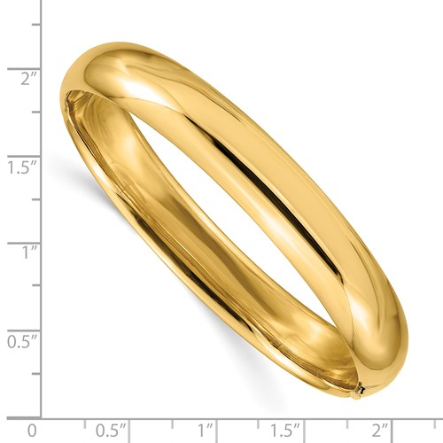 HIGH POLISHED HINGED BANGLE BRACELET 14k 7/16 / SKU HP7/16