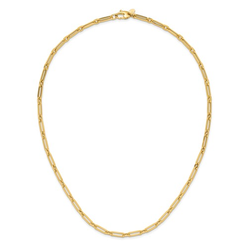Leslie's 14K Polished Flat Oval Link Necklace