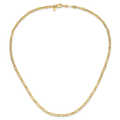Leslie's 14K Polished Flat Oval Link Necklace