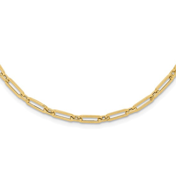 Leslie's 14K Polished Flat Oval Link Necklace