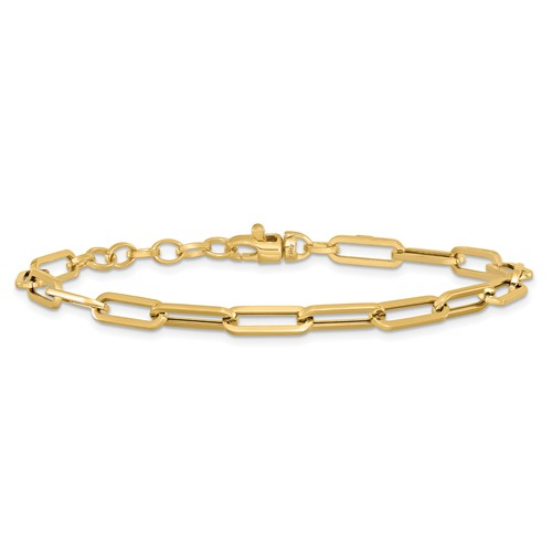 Leslie's 14K Polished Fancy Link with 1in ext Bracelet