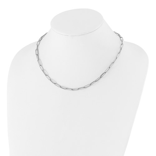 Leslie's 14K White Gold Polished Fancy Link Necklace