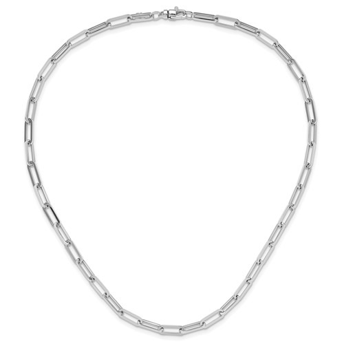 Leslie's 14K White Gold Polished Fancy Link Necklace
