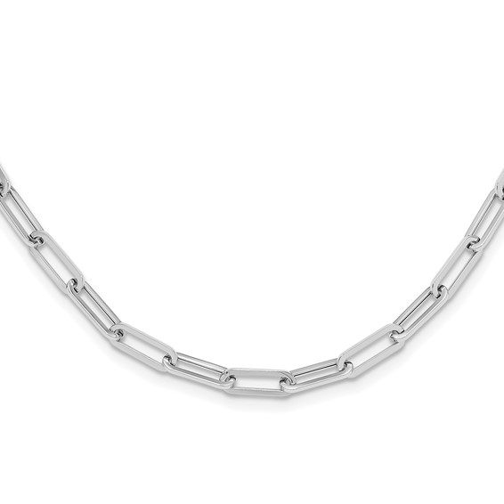 Leslie's 14K White Gold Polished Fancy Link Necklace