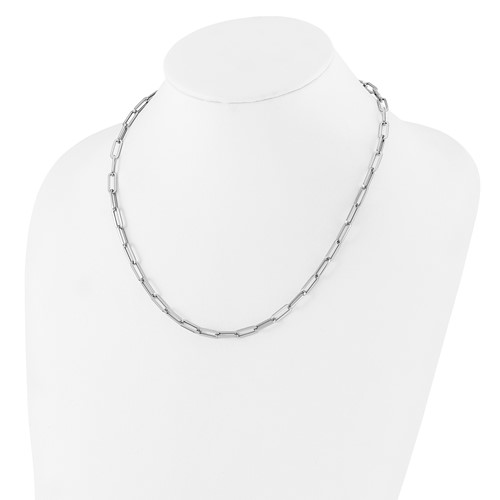 Leslie's 14K White Gold Polished Fancy Link Necklace