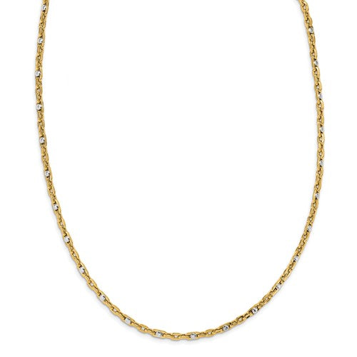 Leslie's 14K Two-tone Polished Link Necklace