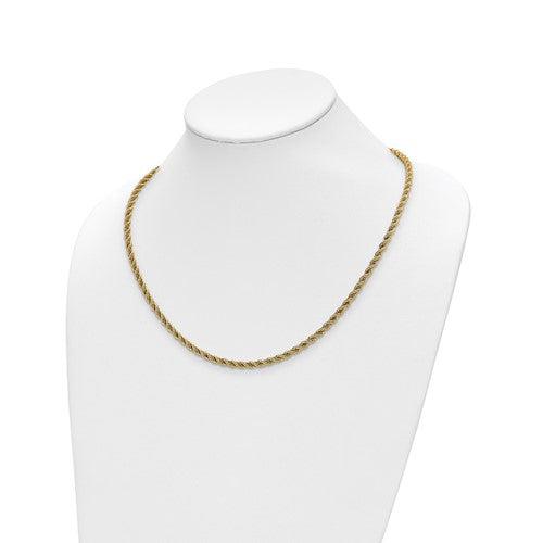 Leslie's 14K Two-tone Polished Textured Rope Necklace