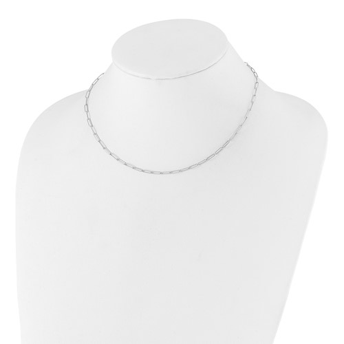 Leslie's 14K White Gold Polished Fancy Link Necklace