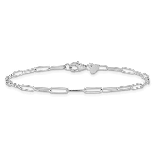 Leslie's 14K White Gold Polished Fancy Link Bracelet